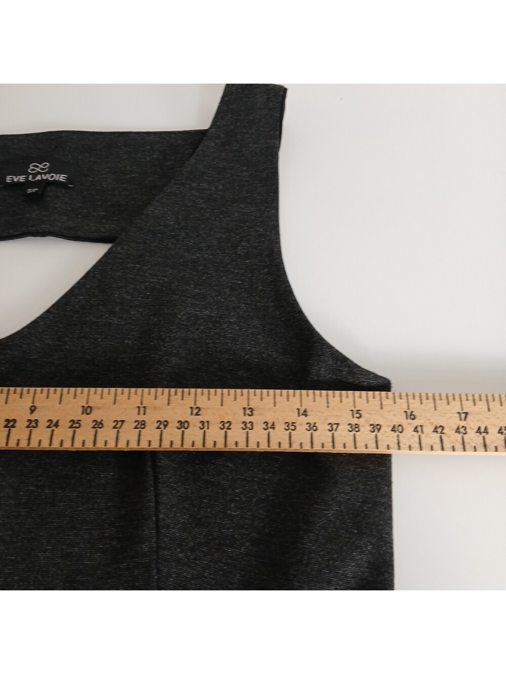 Eve Lavoie Crop Top Women Small Charcoal Open Back Montreal Designer - Picture 4 of 6